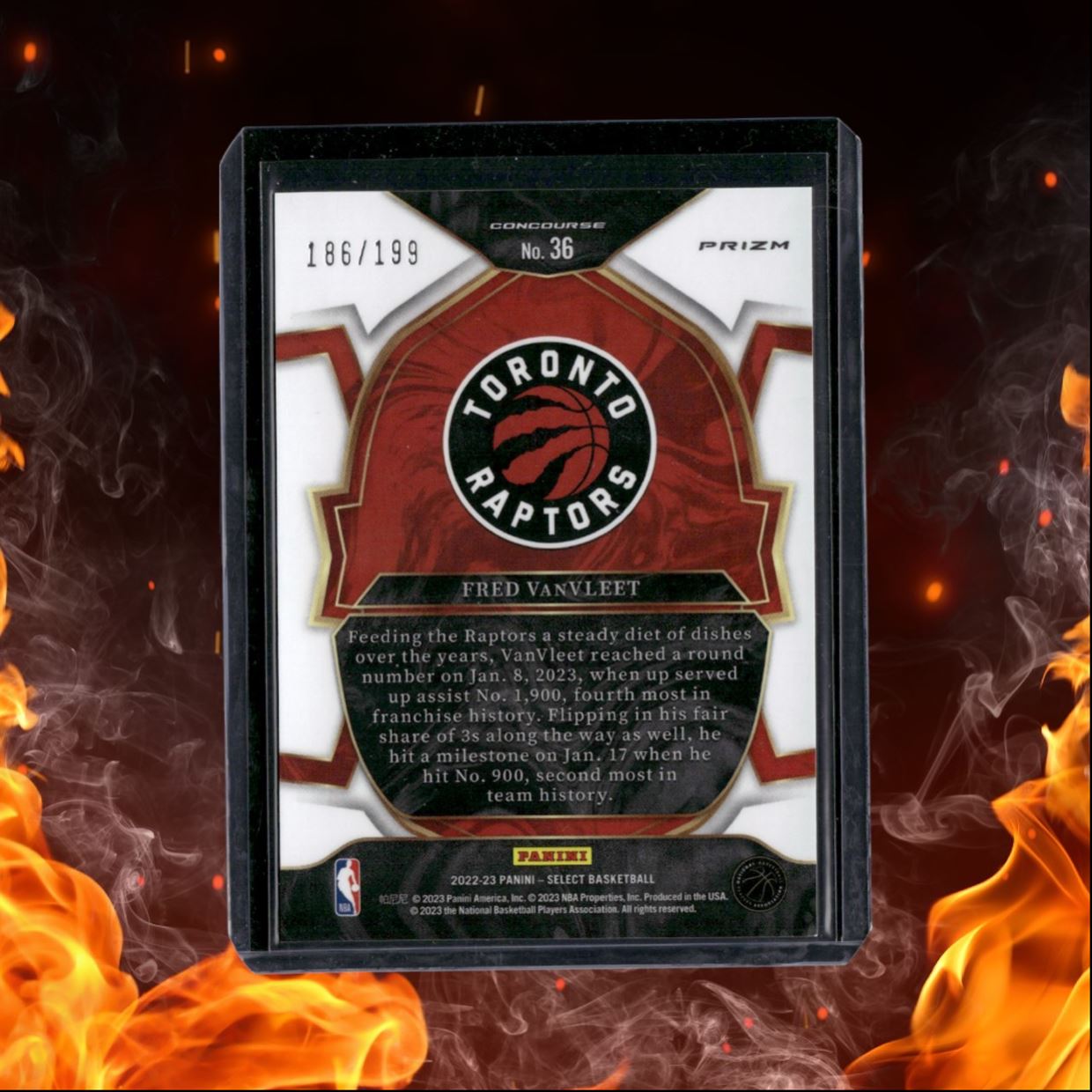 2022-23 Panini Select Fred VanVleet Red Prizm 186/199 #36