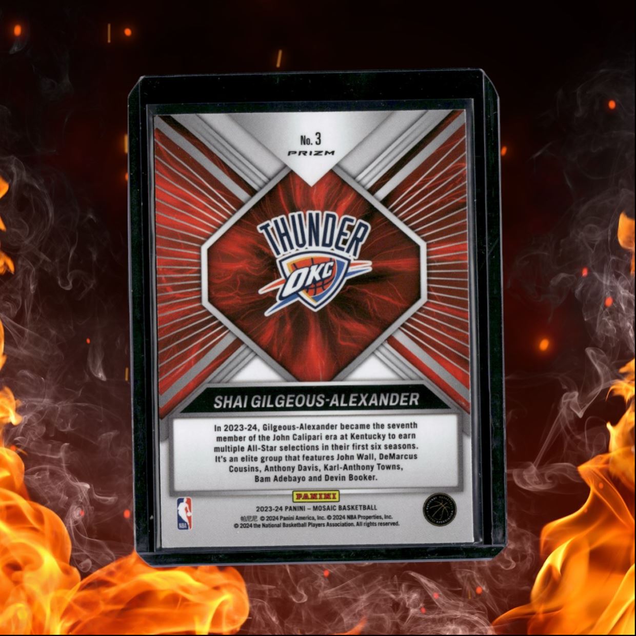 2023-24 Panini Mosaic Shai Gilgeous-Alexander Overdrive Mosaic Prizm #3