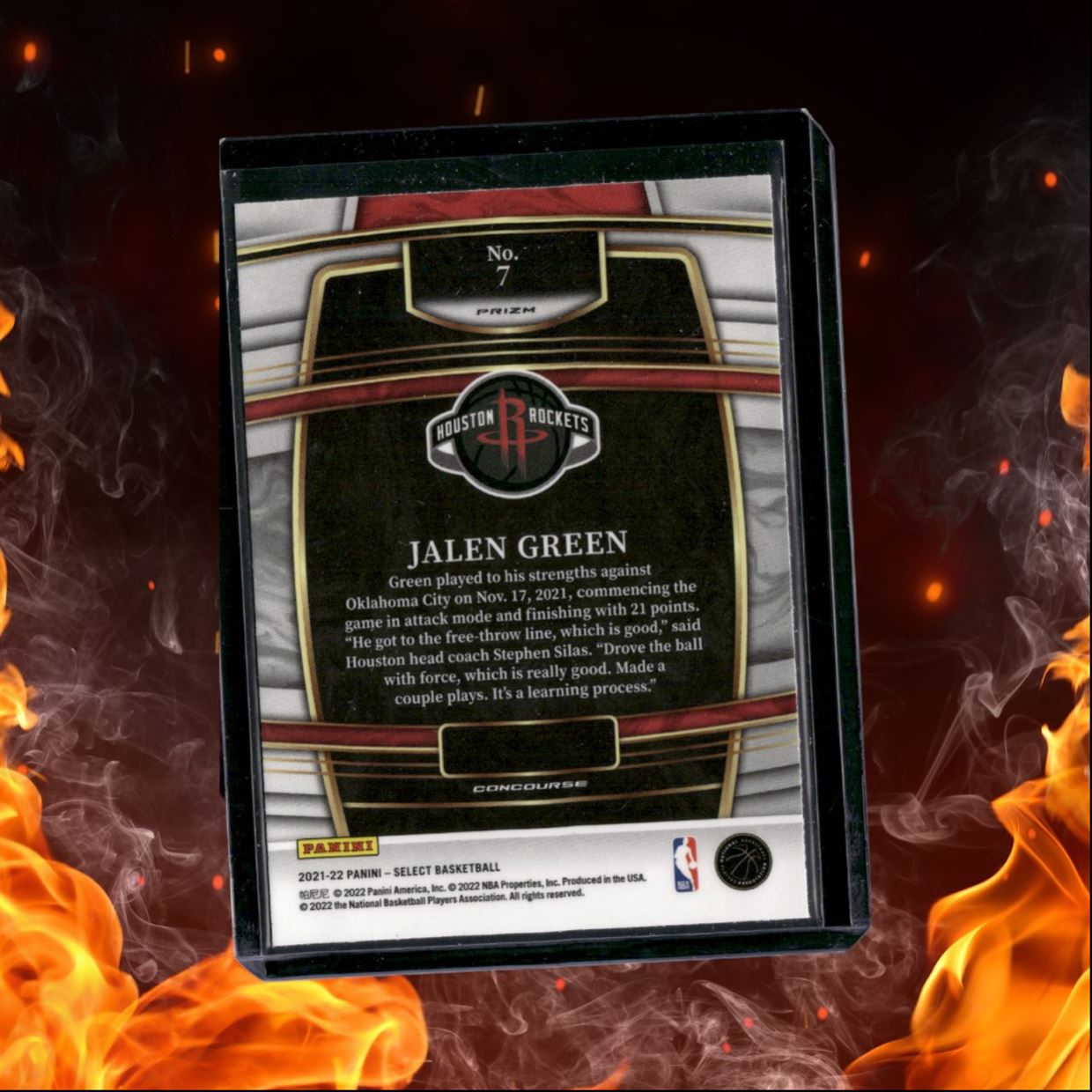 2022-23 Panini Select Jalen Green Silver Prizm Rookie #7