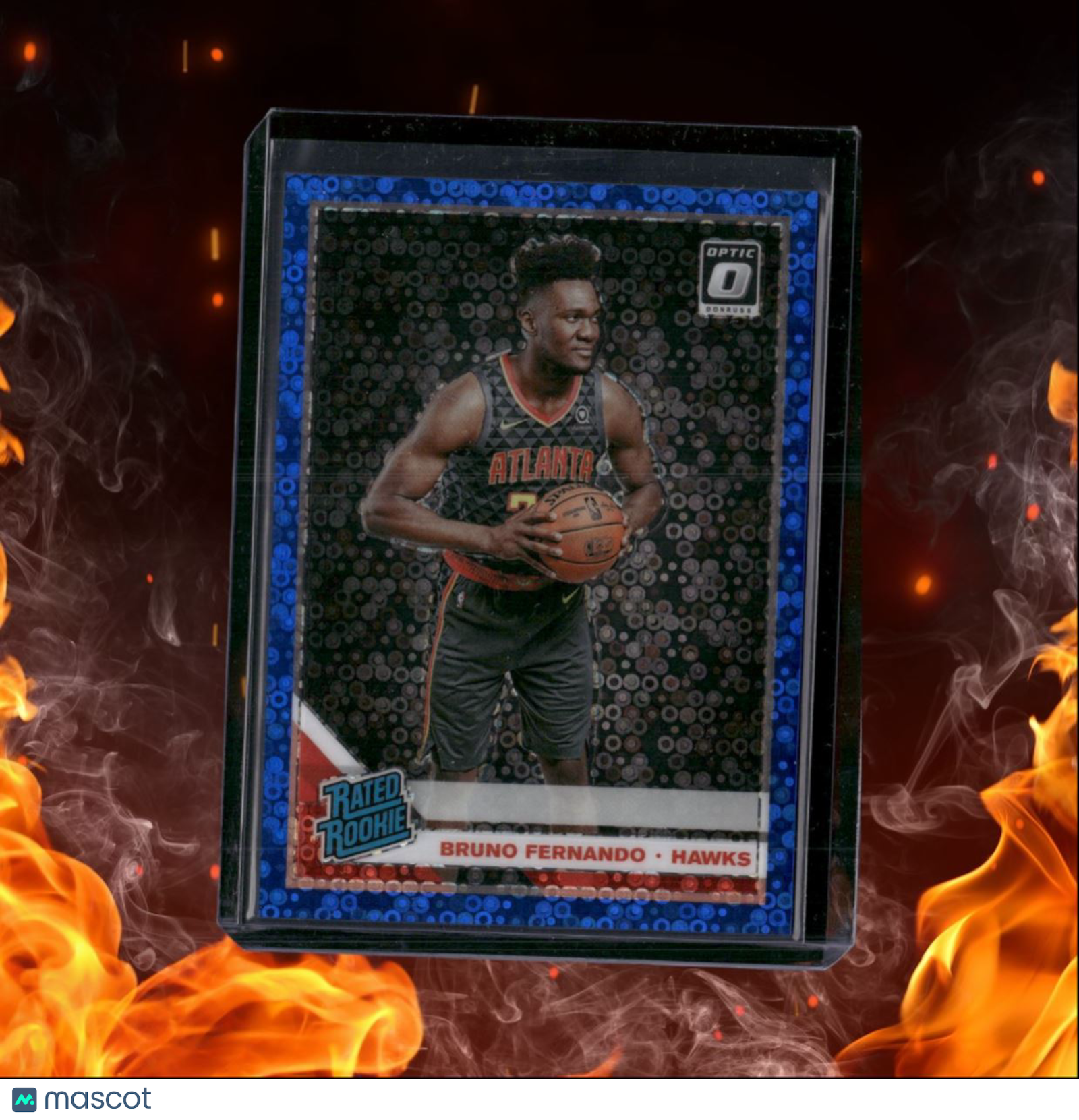 2019-20 Donruss Optic Bruno Fernando Fast Break Blue Prizm Rated Rookie 48/50