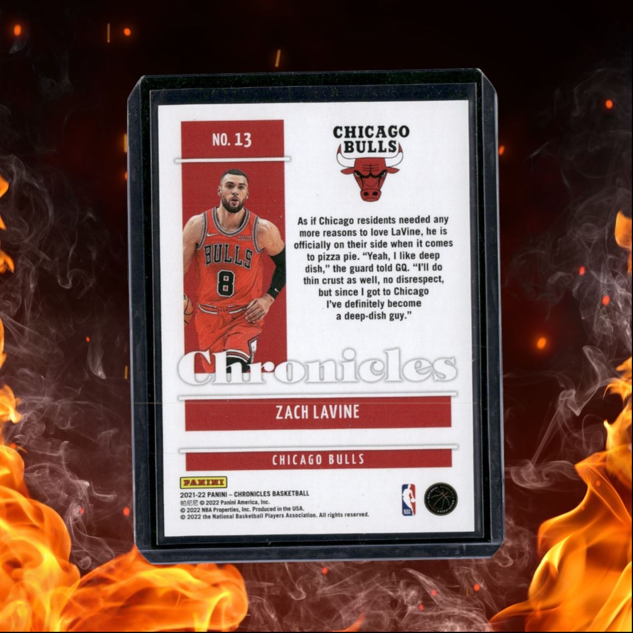 2021-22 Panini Chronicles Zach LaVine Blue 22/99 #13