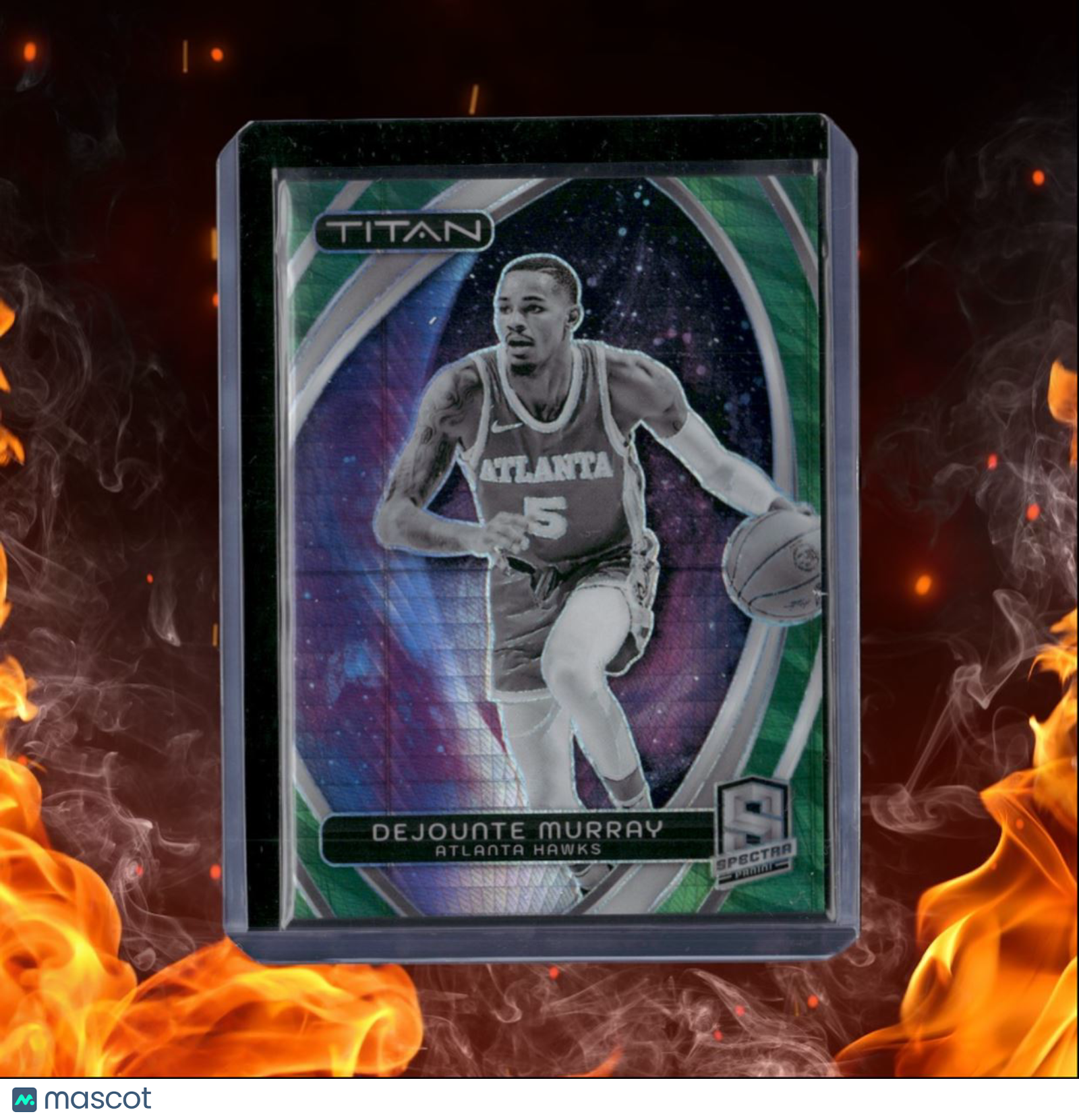 2023-24 Panini Spectra Dejounte Murray Titan Green International Prizm 02/75 #25