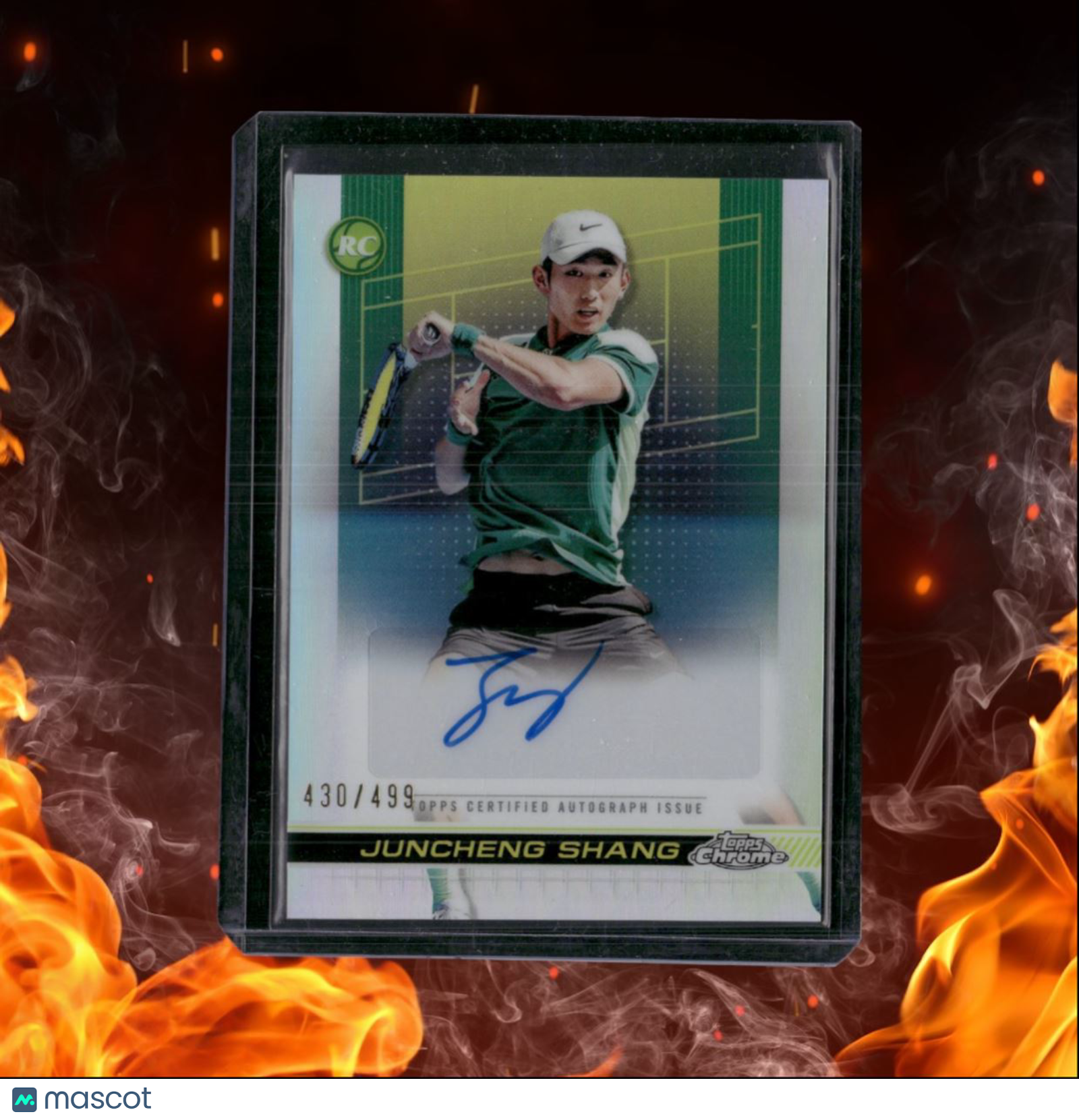 2024 Topps Chrome Tennis Juncheng Shang Refractor Rookie Auto 430/499 #TCA-JSG