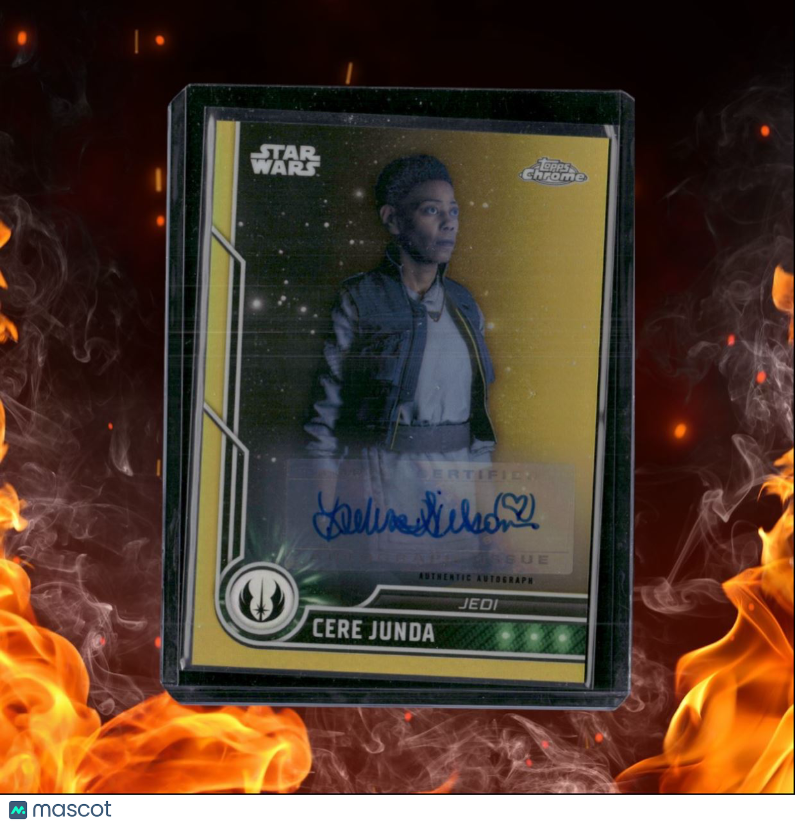 2023 Topps Chrome Star Wars Cere Junda Gold Refractor Auto 42/50 #28