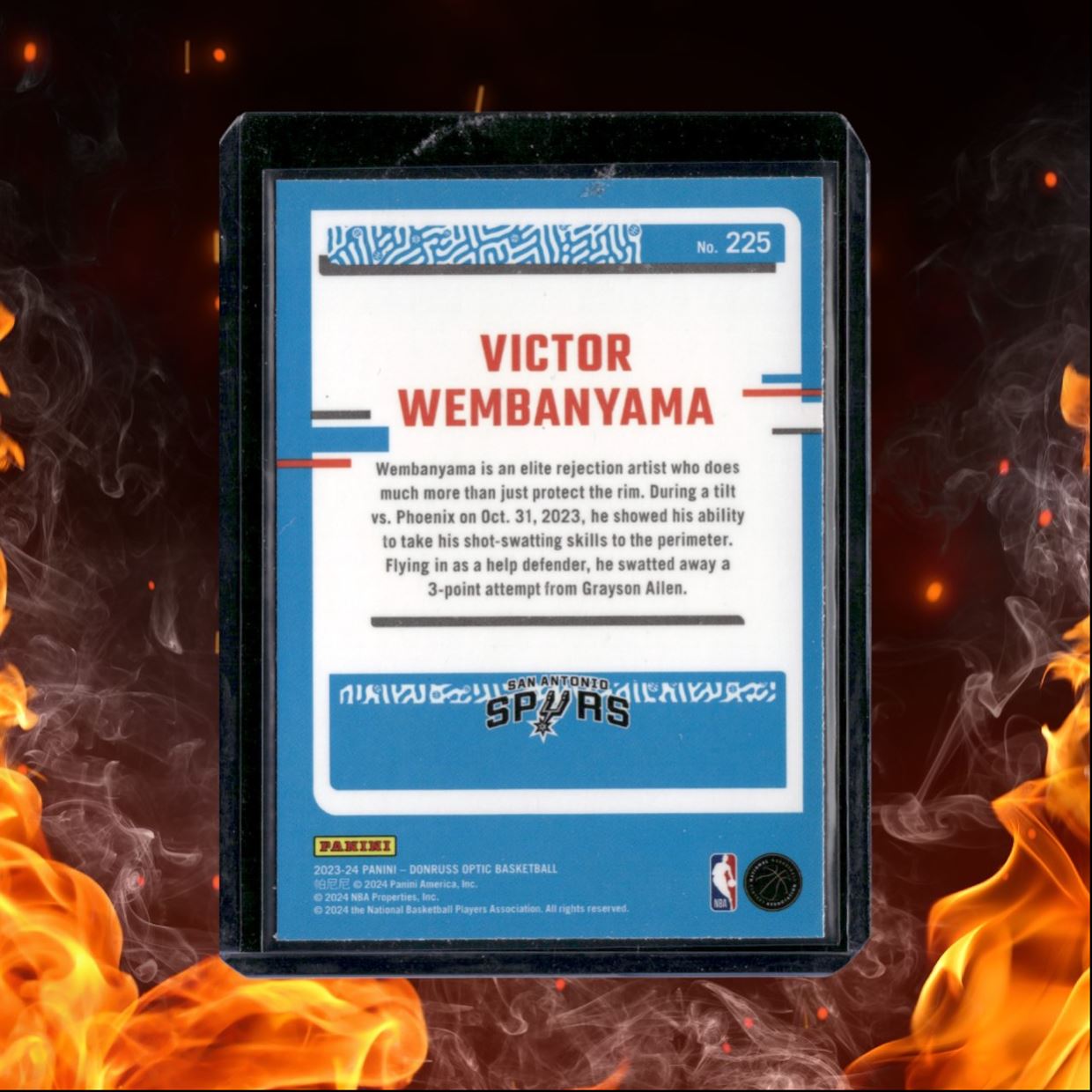 2023-24 Donruss Optic Victor Wembanyama Rookie #225