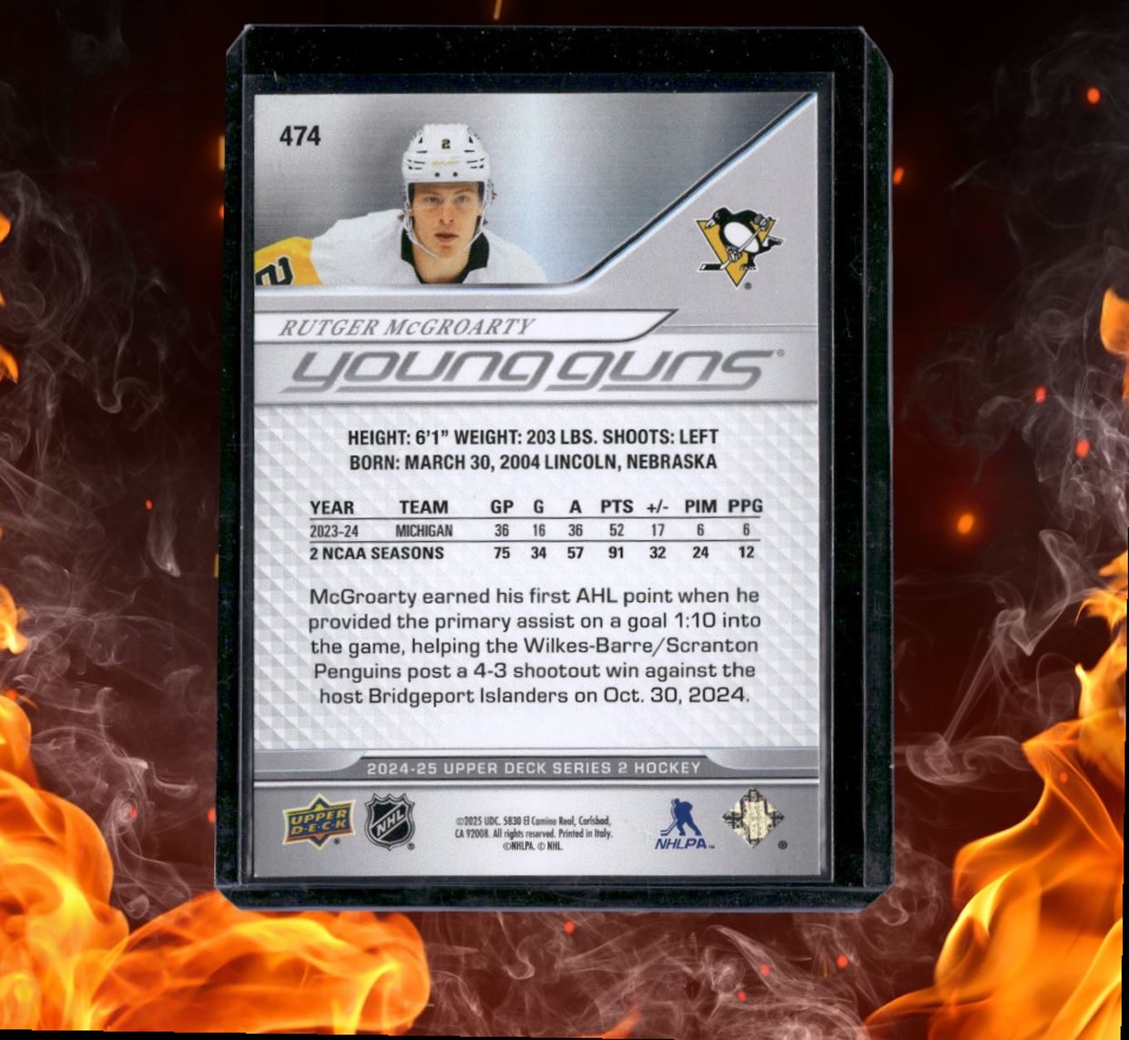 2024-25 Upper Deck Rutger McGroarty Young Guns (B) Rookie #474
