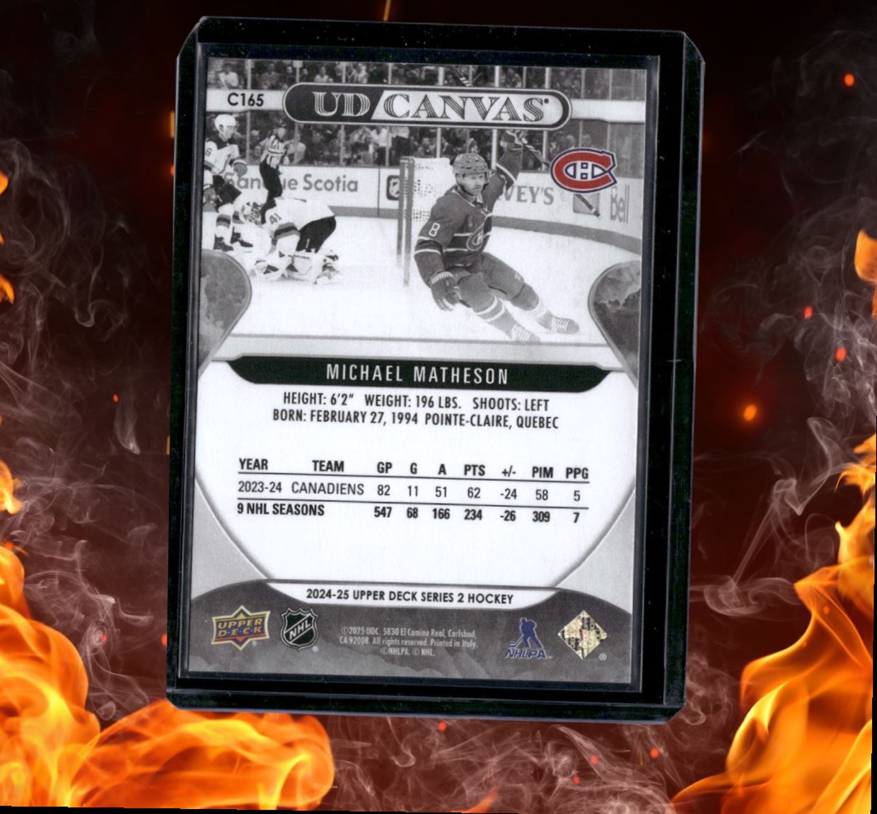 2024-25 Upper Deck Michael Matheson Canvas Black & White #C165