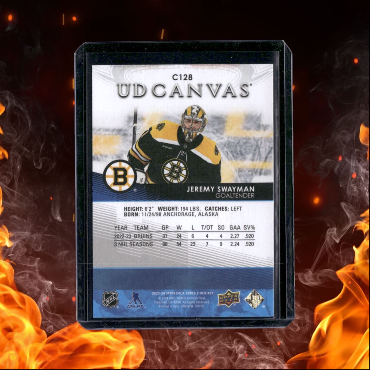 2023-24 Upper Deck Jeremy Swayman UD Canvas #C128
