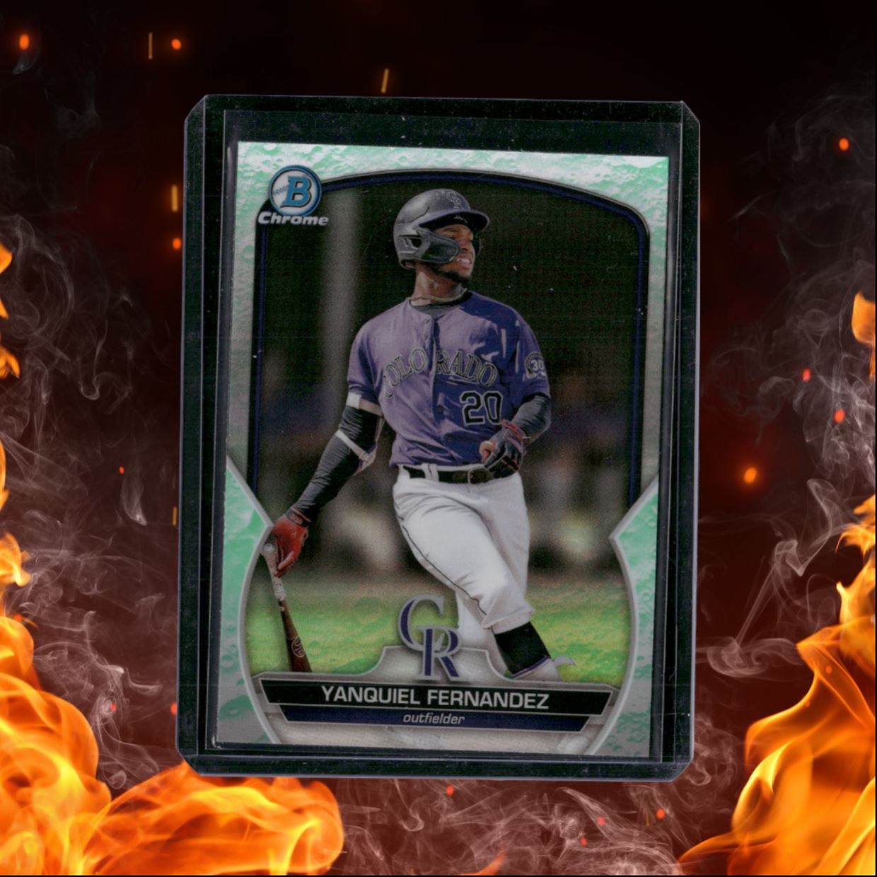 2023 Bowman Chrome Green Yanquiel Fernandez #BCP-30