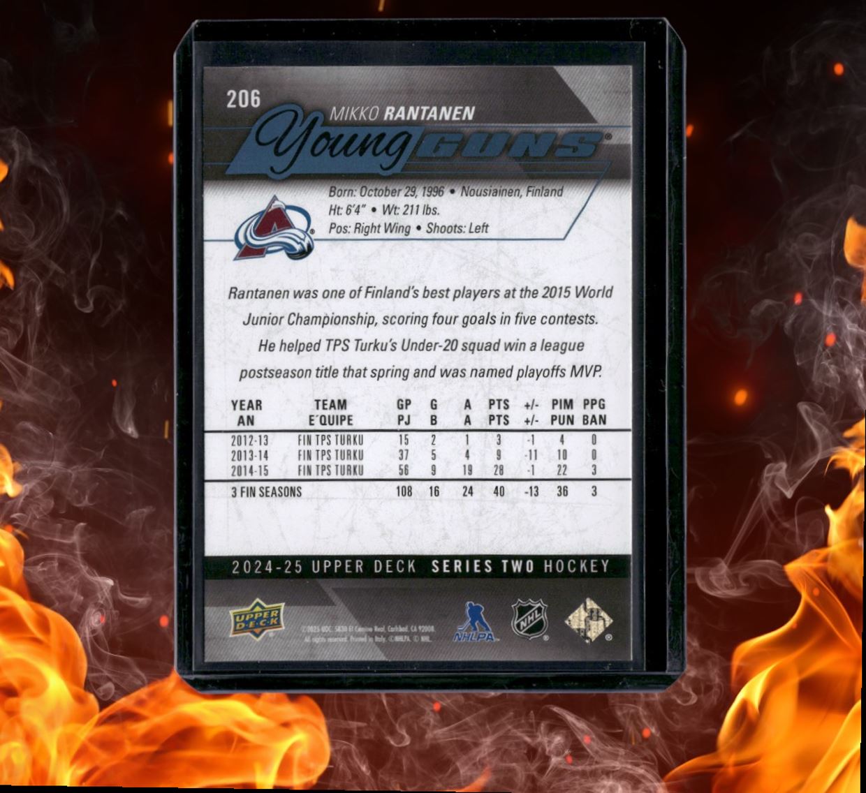2024-25 Upper Deck Mikko Rantanen Renewed Young Guns #206