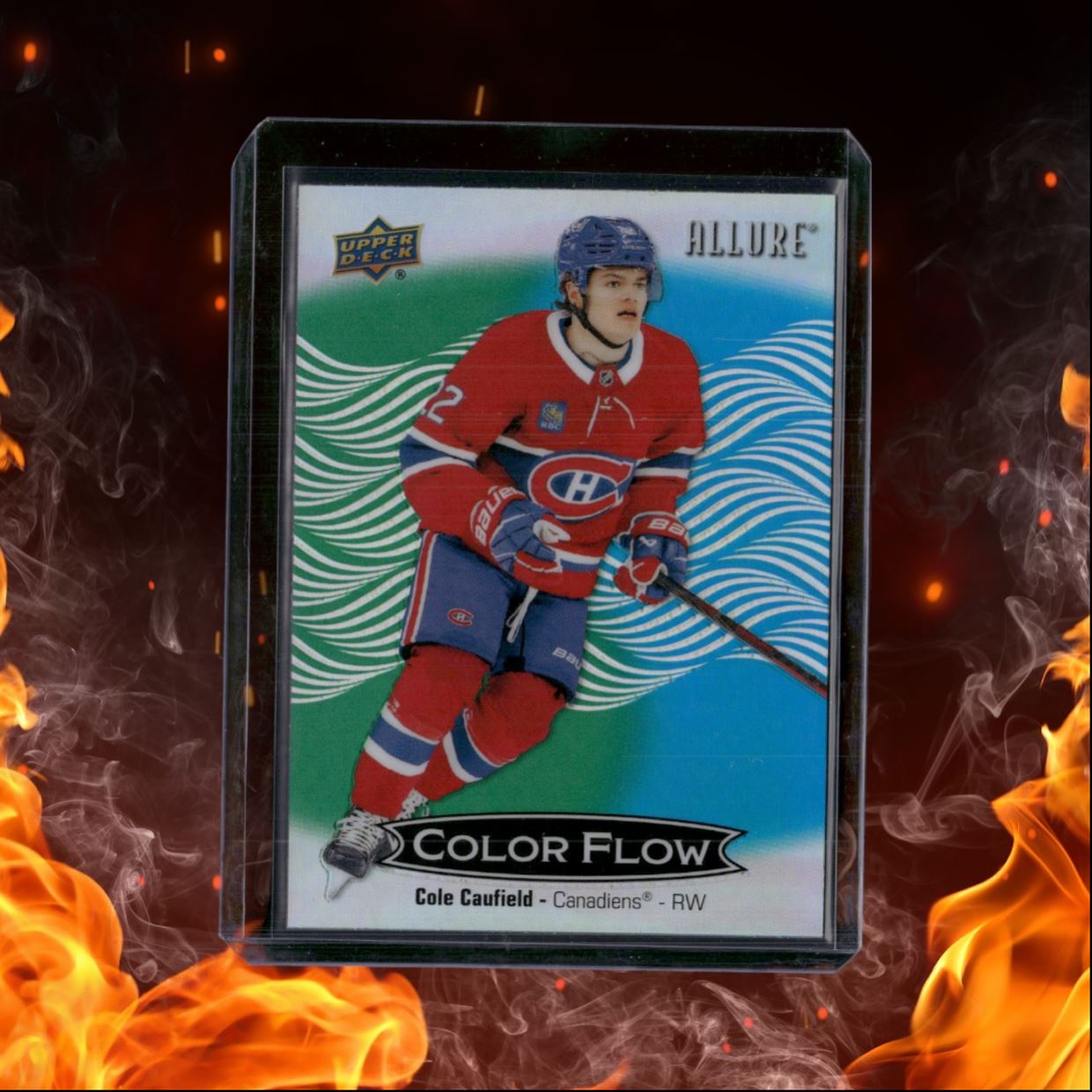 2024-25 Upper Deck Allure Cole Caufield Color Flow Green Blue #CFL-16