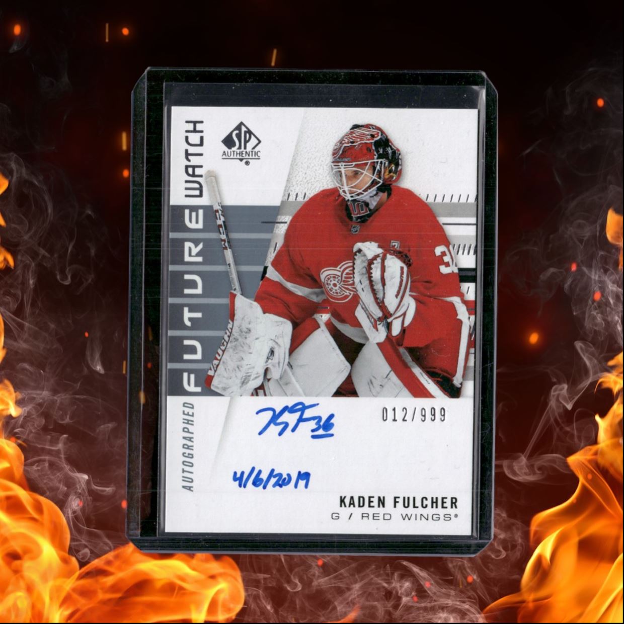 2019-20 SP Authentic Kaden Fulcher Future Watch Inscribed Rookie Auto 012/999
