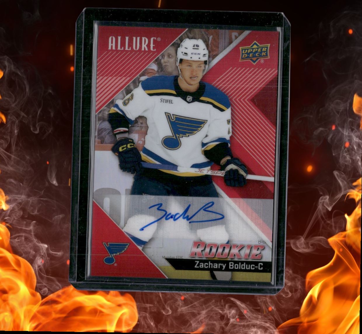 2024-25 Upper Deck Allure Zachary Bolduc Red Rainbow Rookie Auto #102