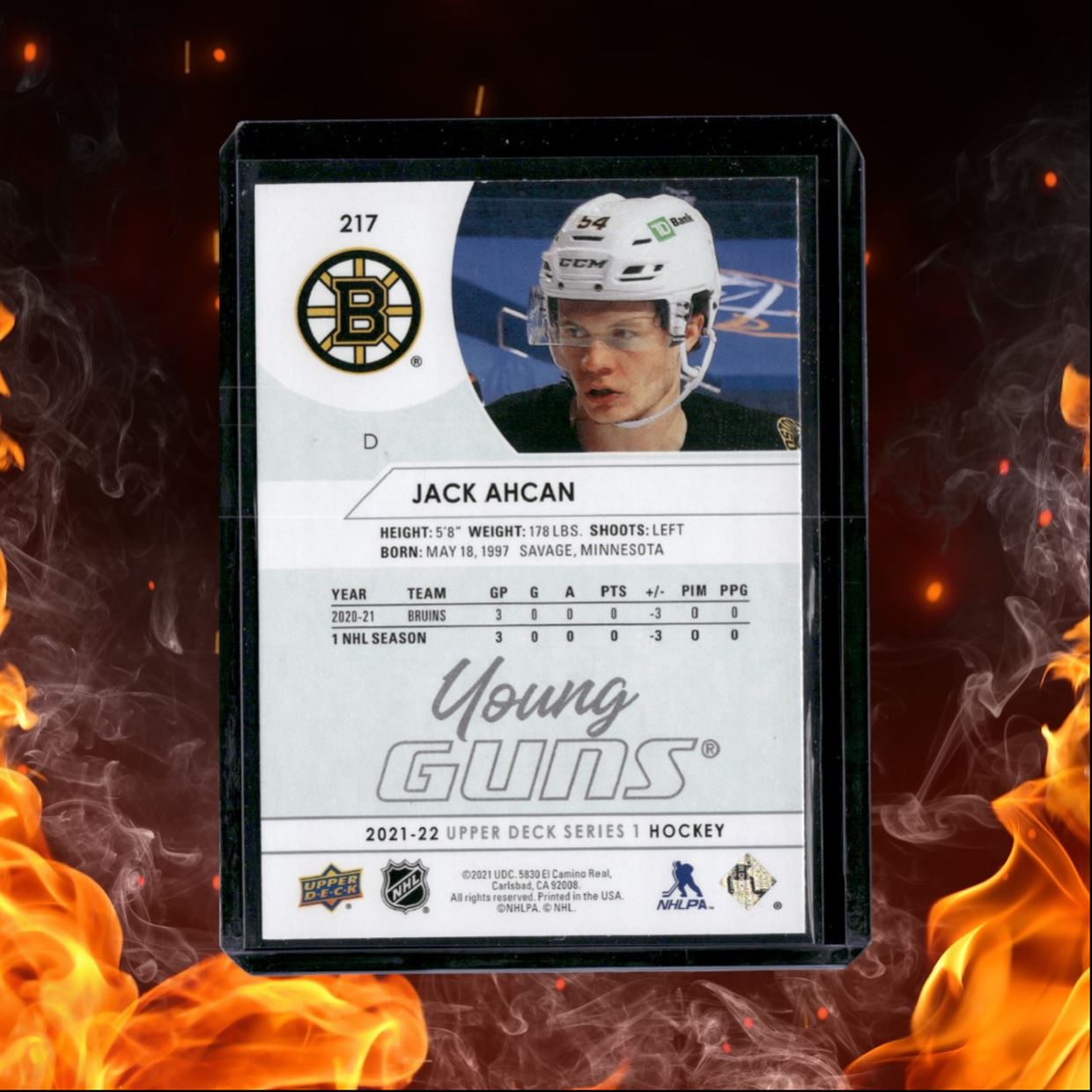2021-22 Upper Deck Jack Ahcan Young Guns Rookie #217