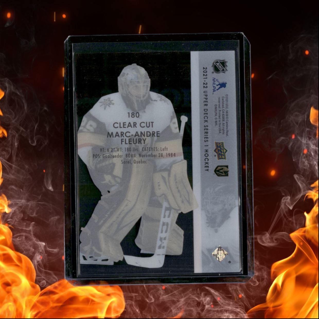 2021-22 Upper Deck Marc-Andre Fleury Clear Cut SP (B) #180
