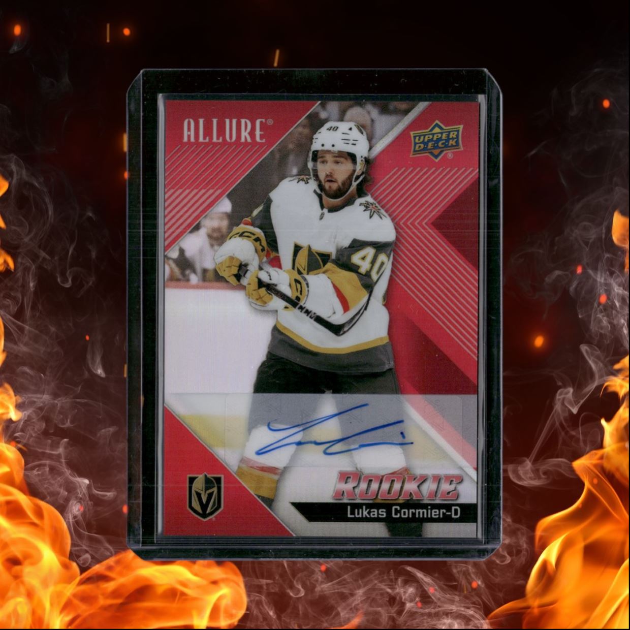 2024-25 Upper Deck Allure Lukas Cormier Red Rainbow Rookie Auto #115