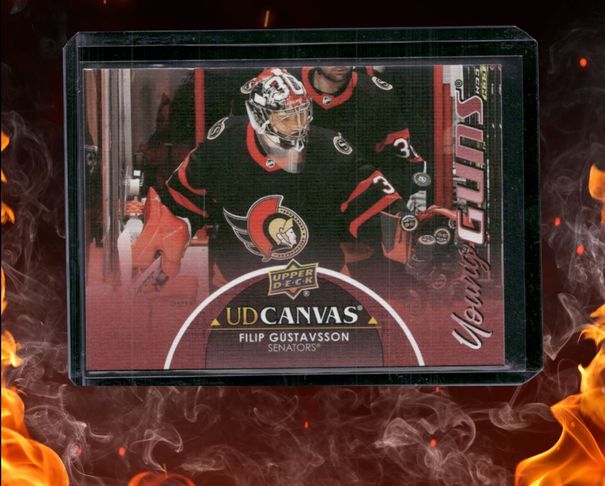 2021-22 Upper Deck Filip Gustavsson UD Canvas Young Guns (A) Rookie #C93