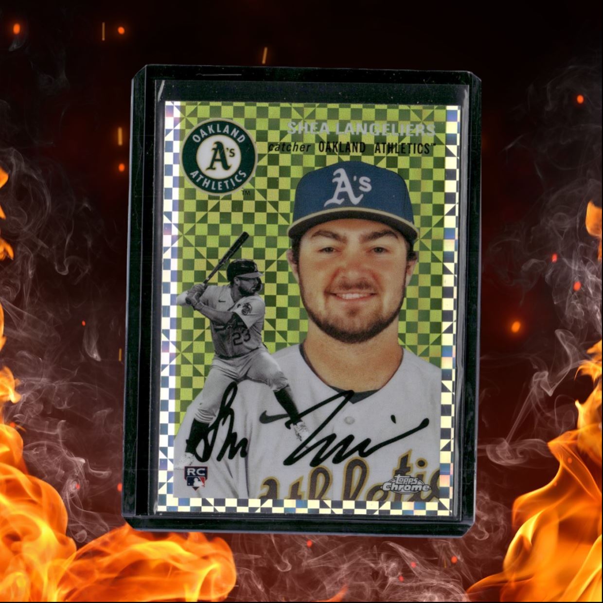 2023 Topps Chrome Platinum Anniversary Shea Langeliers X-Fractor Rookie #5