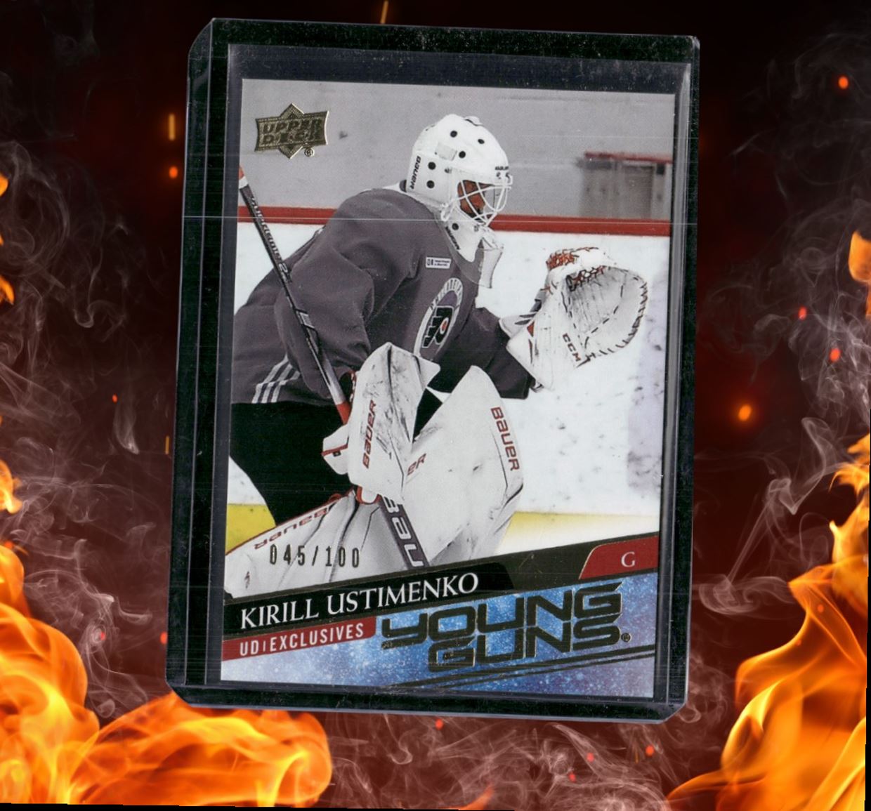 2020-21 Upper Deck Kirill Ustimenko Young Guns UD Exclusives Rookie 045/100 #245