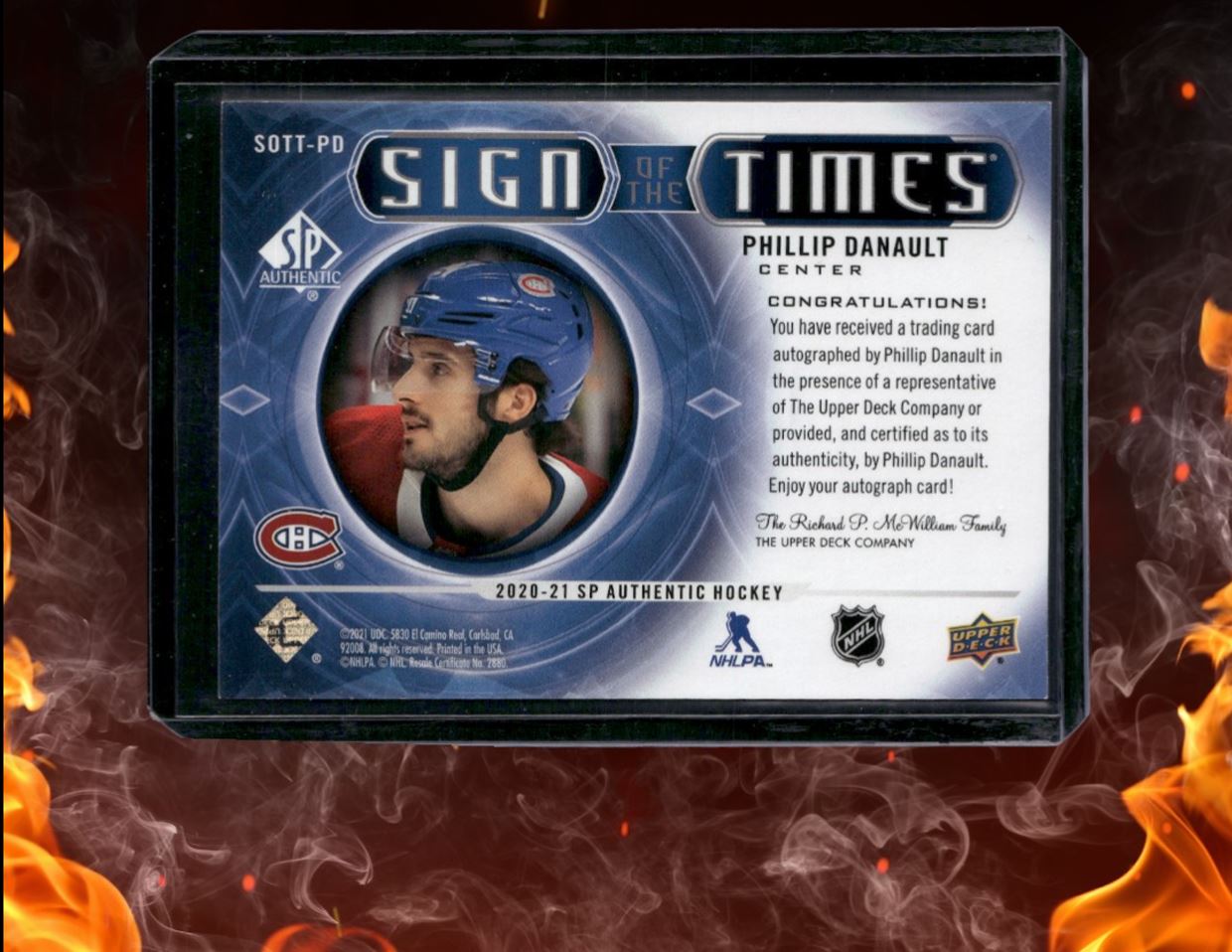 2020-21 SP Authentic Phillip Danault Sign of the Times Auto #SOTT-PD