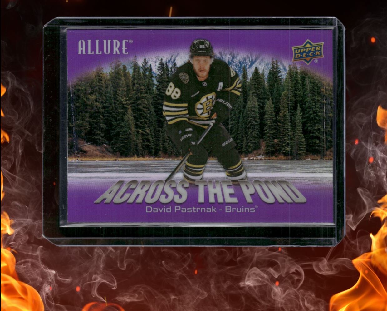 2024-25 Upper Deck Allure David Pastrnak Across the Pond Purple SP #ATP-1