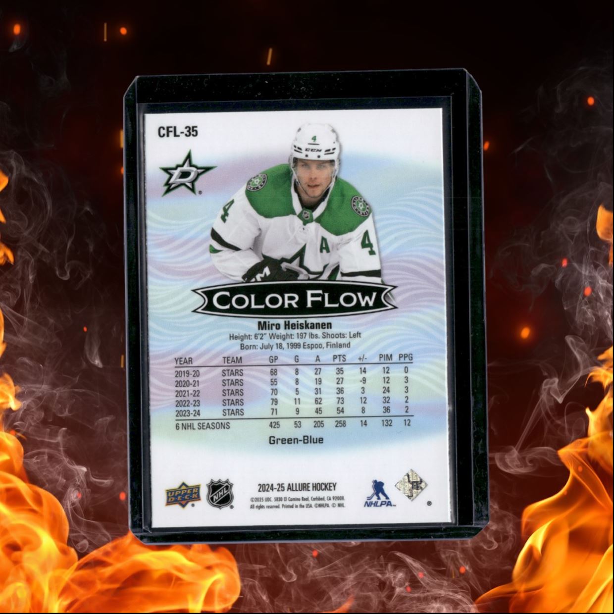 2024-25 Upper Deck Allure Miro Heiskanen Color Flow Green Blue #CFL-35