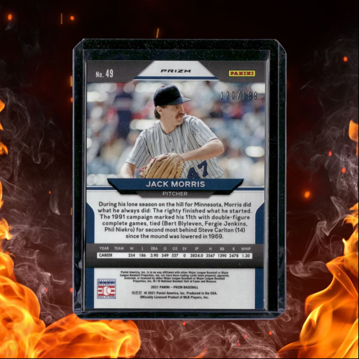 2021 Panini Prizm Baseball Jack Morris Blue Mojo Prizm 120/199 #49