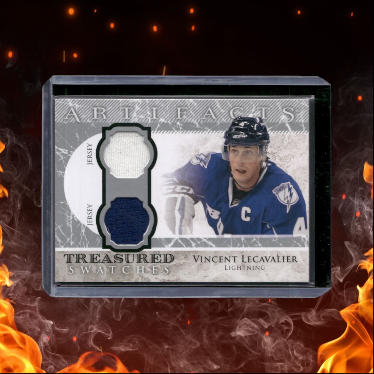2012-13 Upper Deck Artifacts Vincent Lecavalier Treasured Swatches Dual Jersey