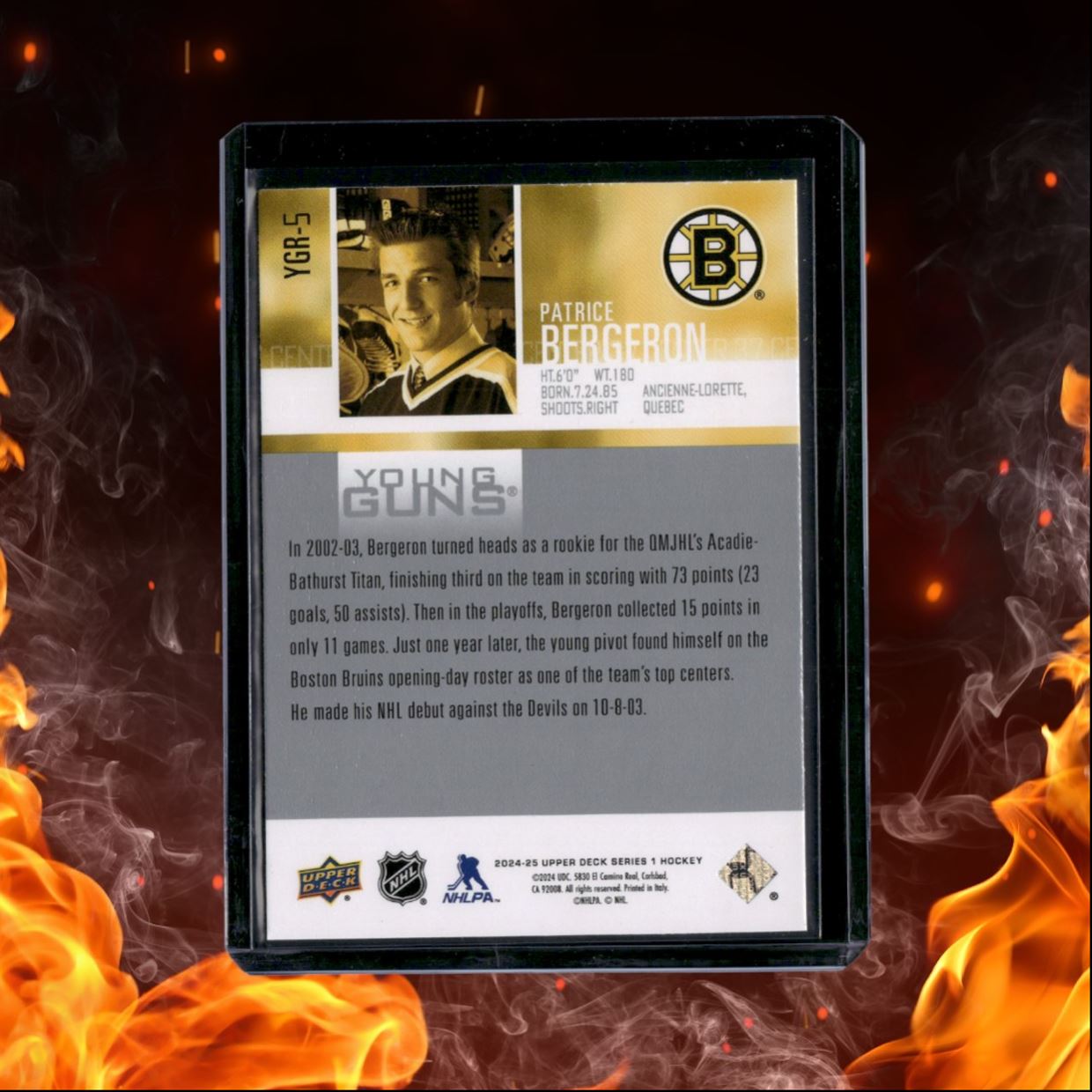 2024-25 Upper Deck Patrice Bergeron Young Guns Renewed #YGR-5