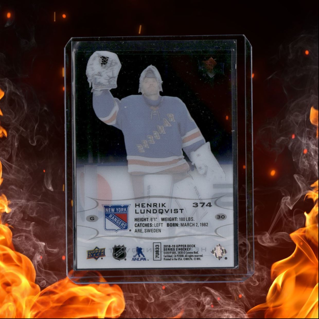2018-19 Upper Deck Henrik Lundqvist Clear Cut SSP #374