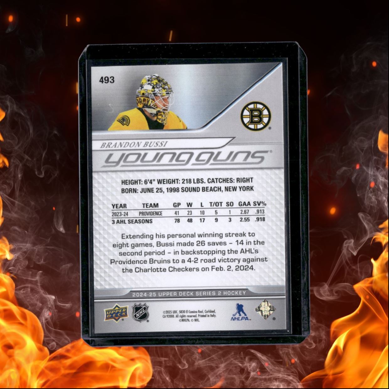 2024-25 Upper Deck Brandon Bussi Young Guns (B) Rookie #493