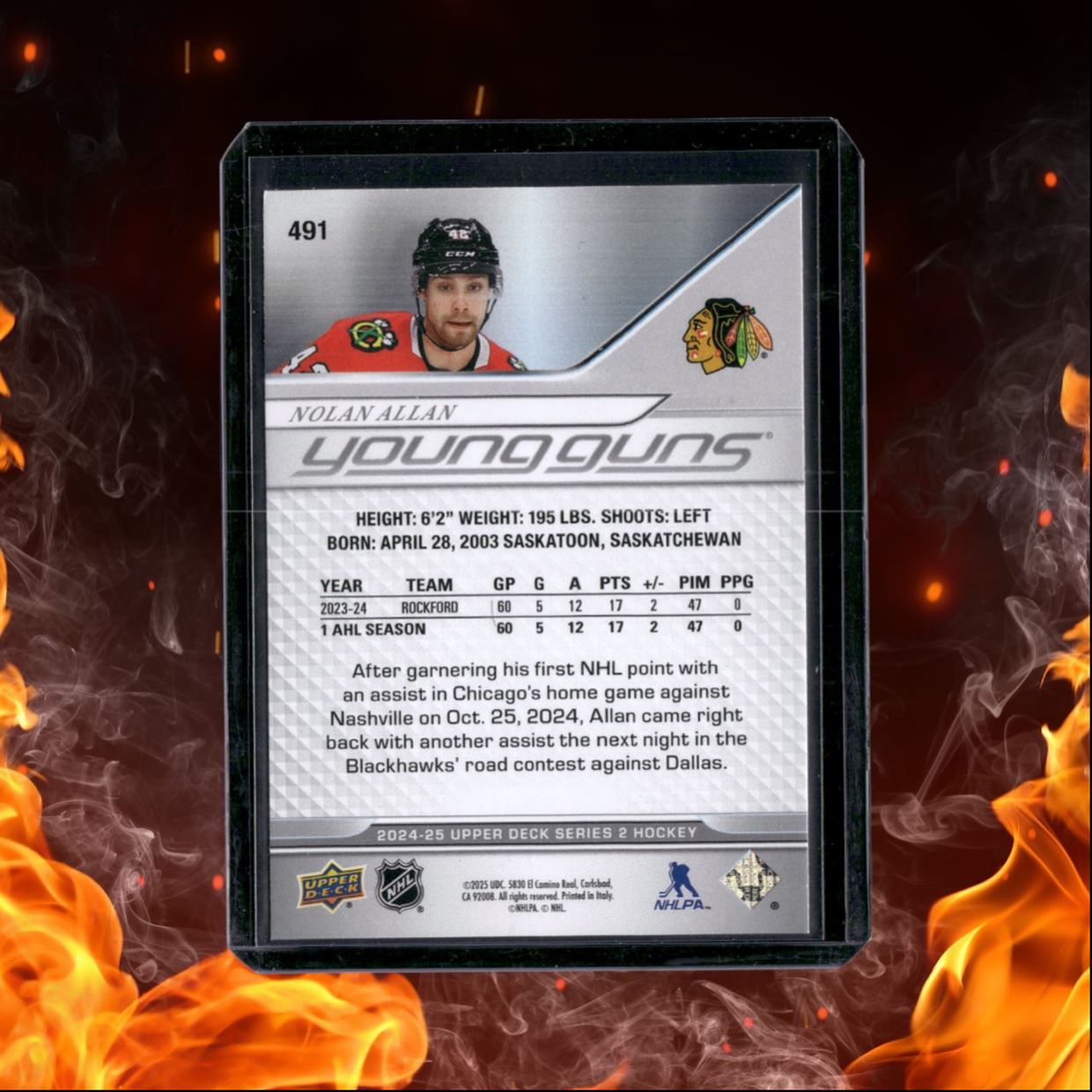 2024-25 Upper Deck Nolan Allan Young Guns Rookie #491