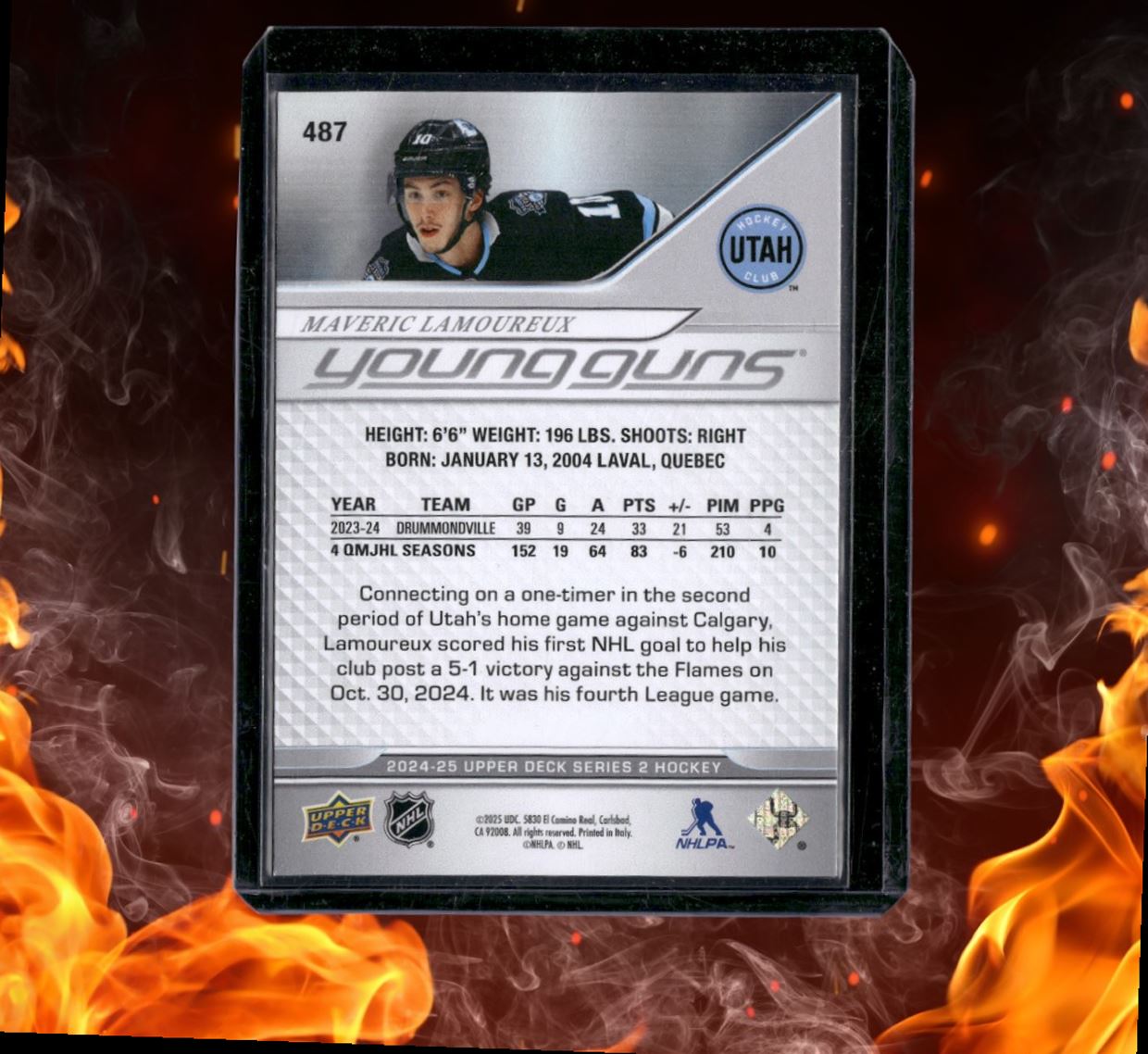 2024-25 Upper Deck Maveric Lamoureux Young Guns Rookie #487