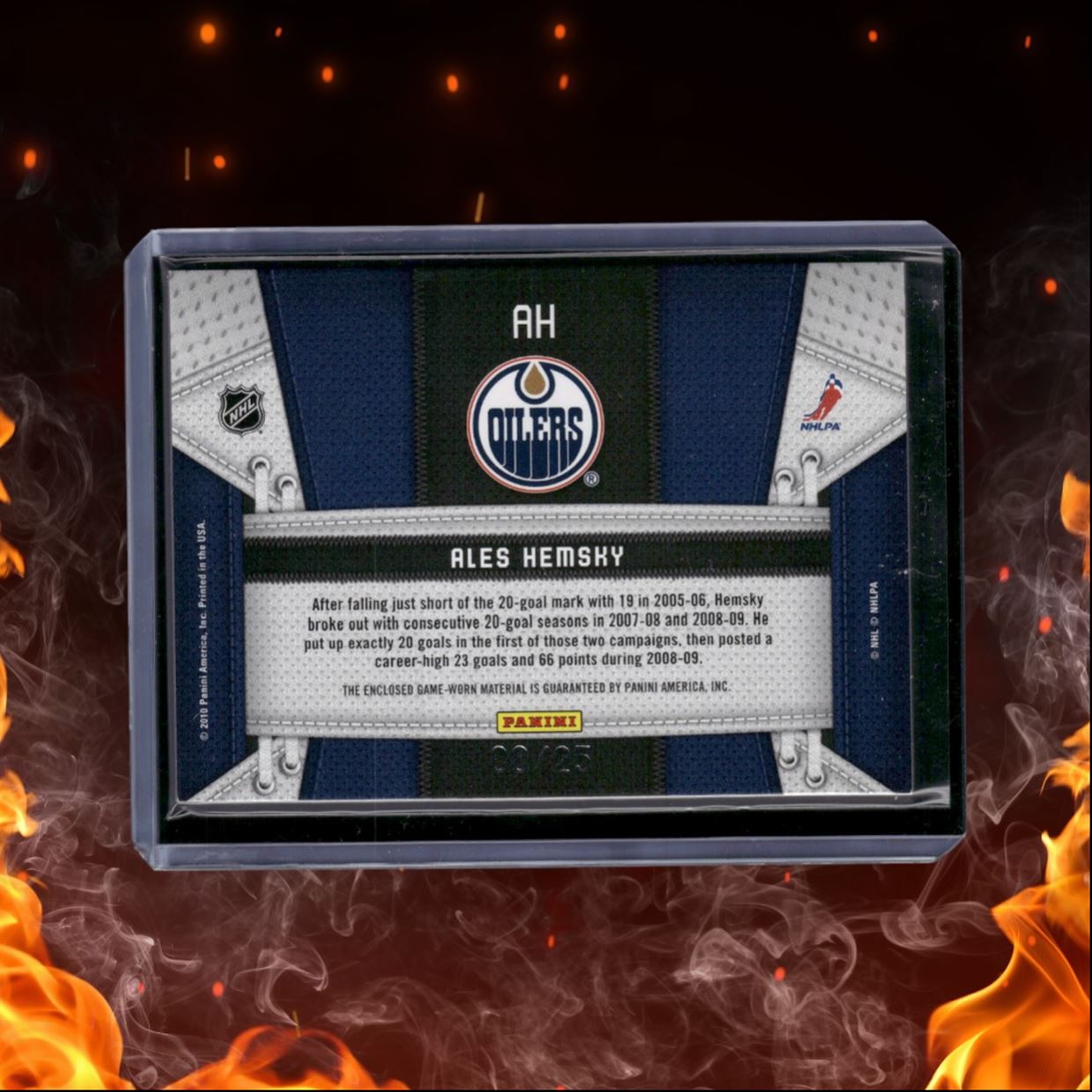2010-11 Panini Certified Ales Hemsky Fabric of the Game NHL 08/25 #223