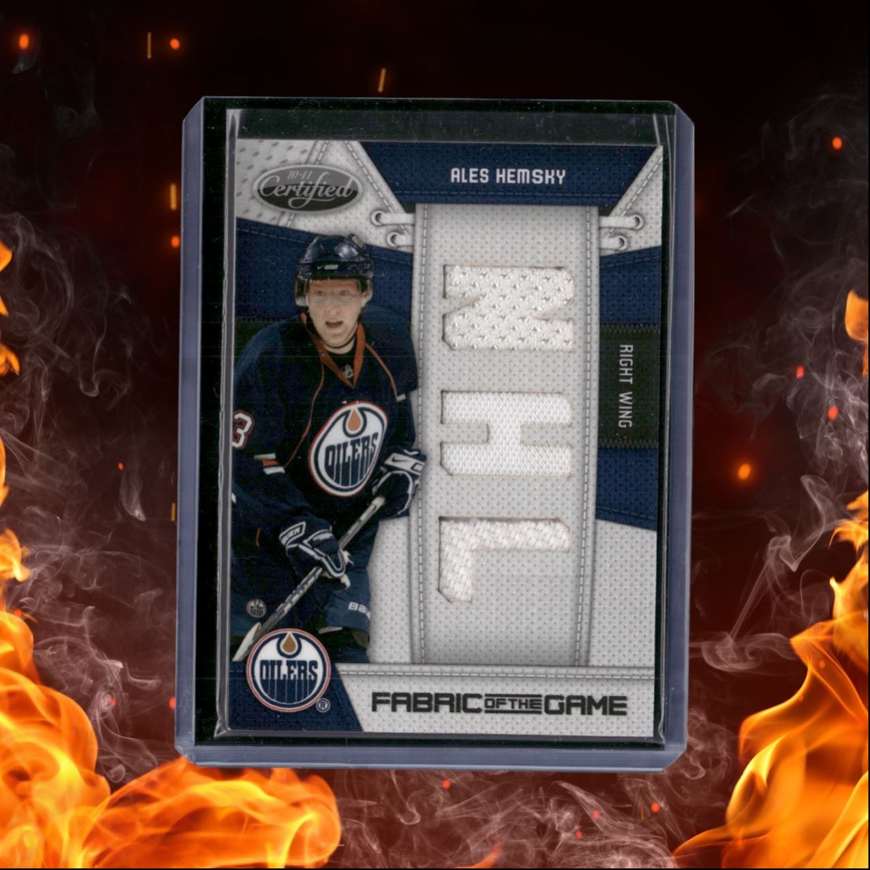 2010-11 Panini Certified Ales Hemsky Fabric of the Game NHL 08/25 #223