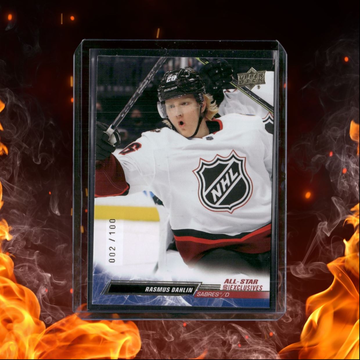2022-23 Upper Deck Rasmus Dahlin All-Star UD Exclusives 002/100 #655