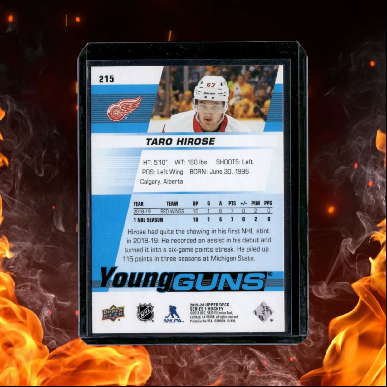 2019-20 Upper Deck Taro Hirose Young Guns (B) Rookie #215
