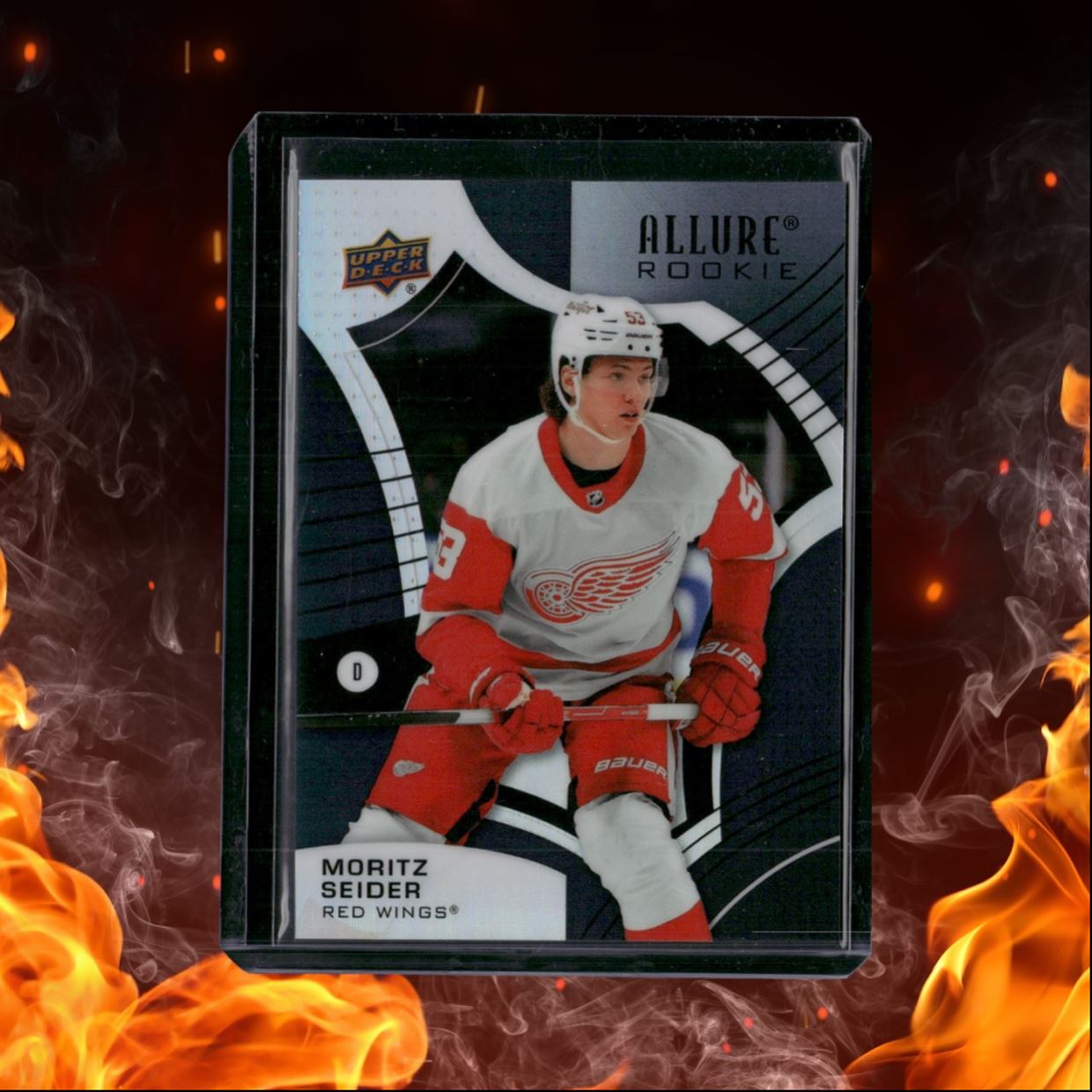 2021-22 Upper Deck Allure Moritz Seider Black Rainbow Rookie #130
