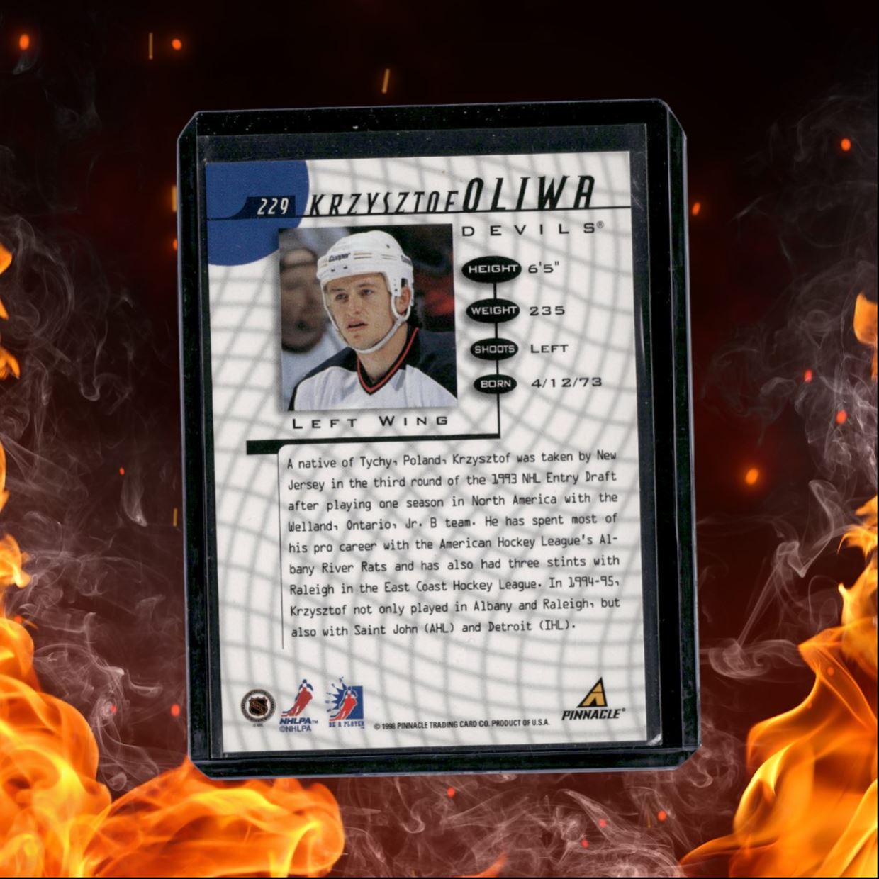 1997-98 Pinnacle Be a Player Krzysztof Oliwa Auto #229