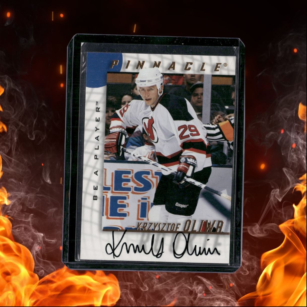 1997-98 Pinnacle Be a Player Krzysztof Oliwa Auto #229