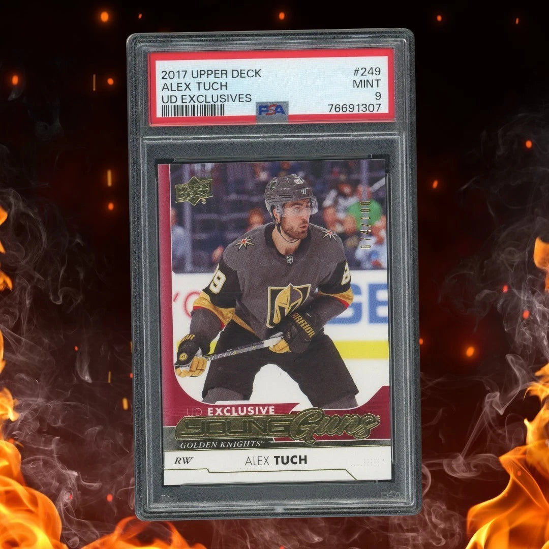 2017-18 Upper Deck ALEX TUCH Young Guns Exclusives /100 PSA 9 #249