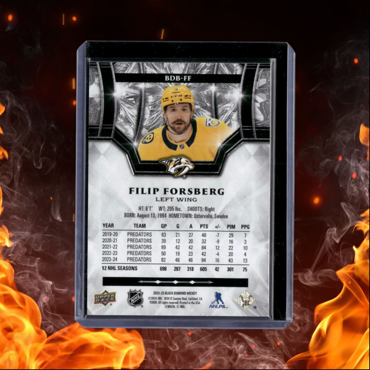 2024-25 Upper Deck Black Diamond Filip Forsberg 017/349 #BDB-FF