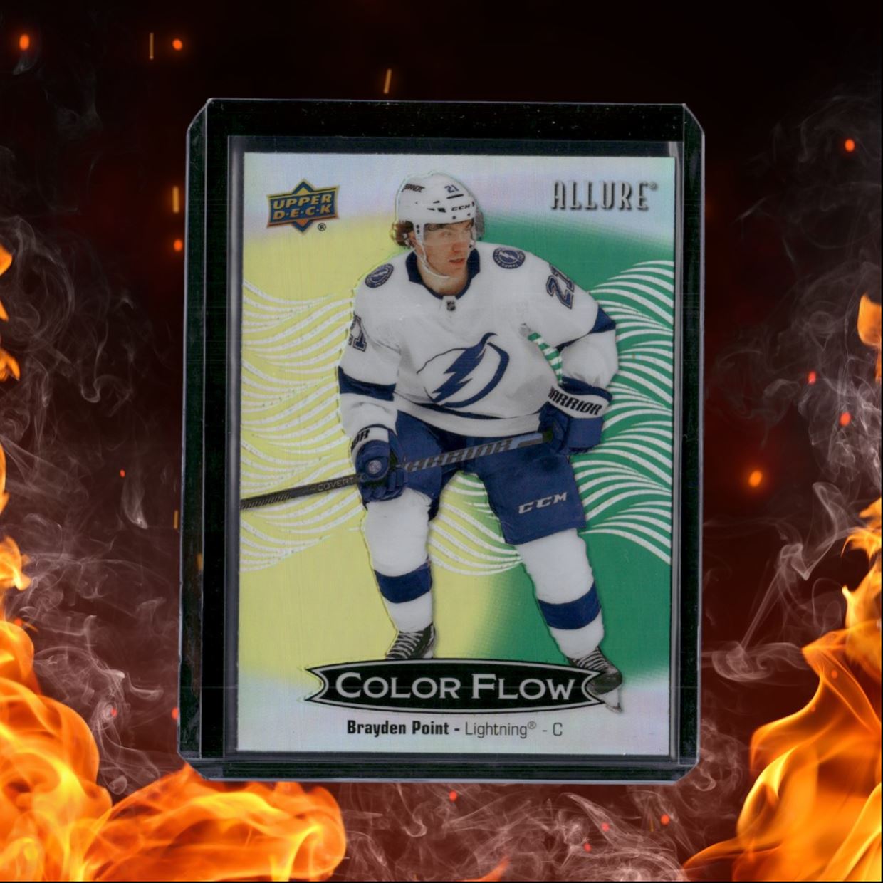 2024-25 Upper Deck Allure Brayden Point Color Flow Yellow Green #CFL-12
