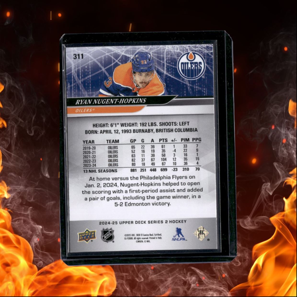 2024-25 Upper Deck Ryan Nugent-Hopkins UD Exclusives 083/100 #311