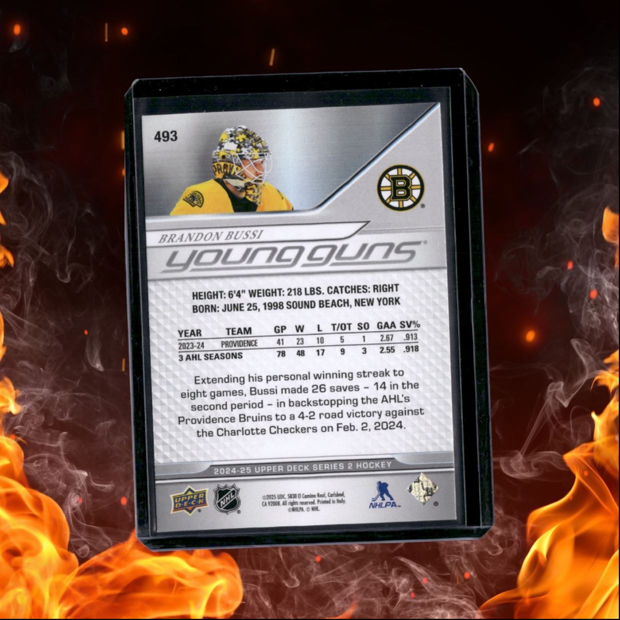 2024-25 Upper Deck Brandon Bussi Young Guns (E) Rookie #493