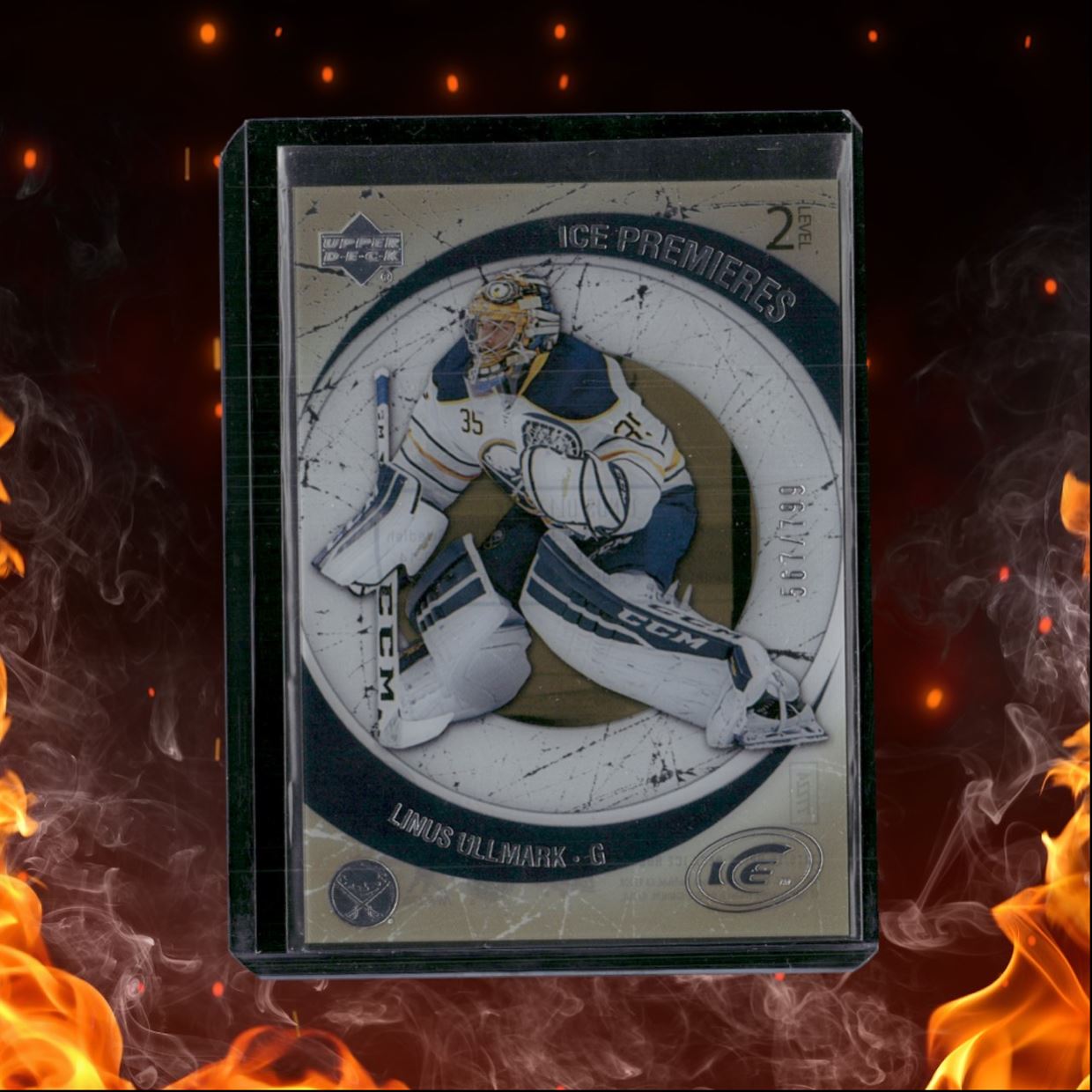 2015-16 Upper Deck Ice Linus Ullmark 2005-06 Retro Premieres Rookie 567/799