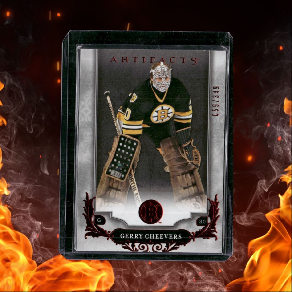 2018-19 Upper Deck Artifacts Gerry Cheevers Ruby 059/349 #144