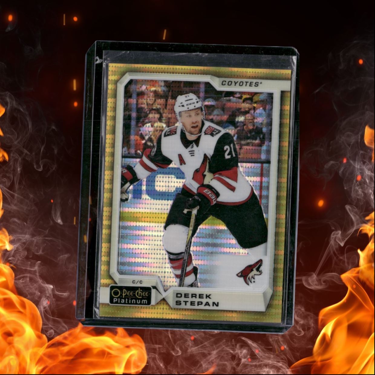 2018-19 O-Pee-Chee Platinum Derek Stepan Seismic Gold 10/50 #113
