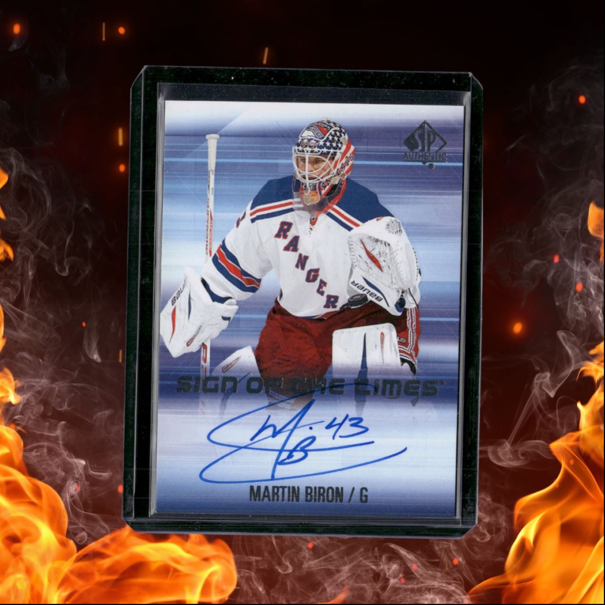 2015-16 SP Authentic Martin Biron Sign of the Times Auto #SOTT-MB