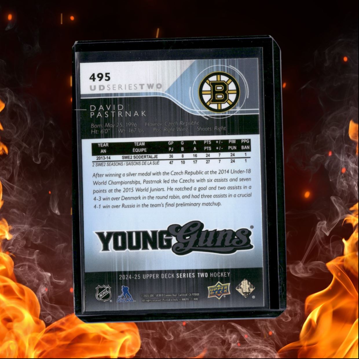 2024-25 Upper Deck David Pastrnak Renewed Young Guns (B) #495